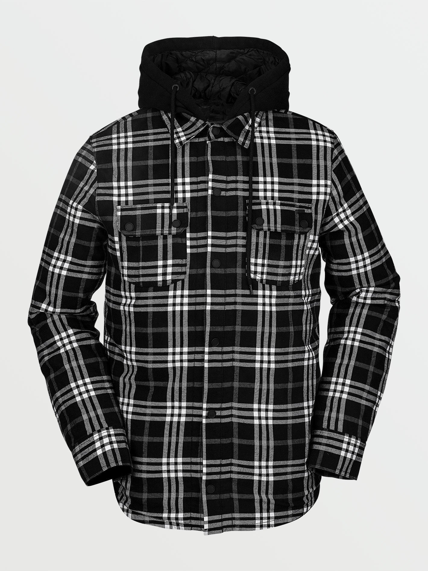Isolierte Feldjacke aus Flanell - Schwarz