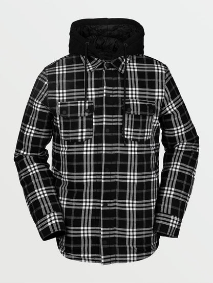 Isolierte Feldjacke aus Flanell - Schwarz