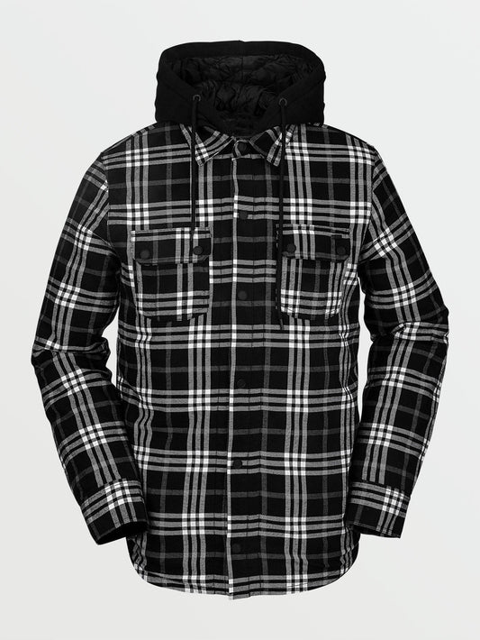 Isolierte Feldjacke aus Flanell - Schwarz