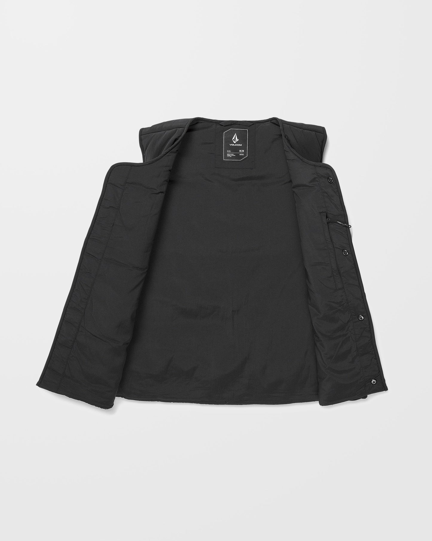 Ärmellose Jacke im Lagenlook - Schwarz