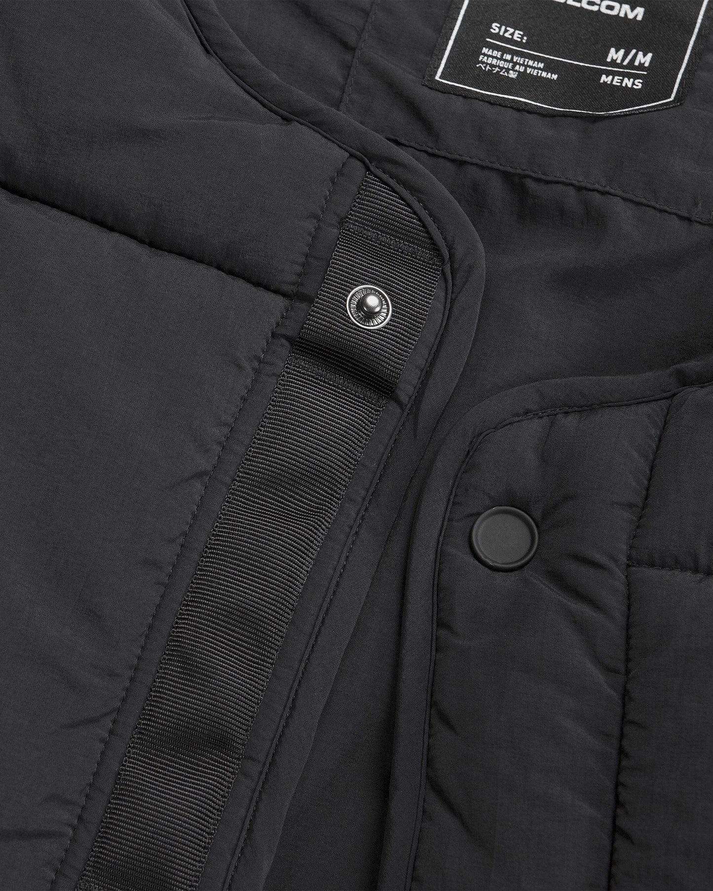 Ärmellose Jacke im Lagenlook - Schwarz