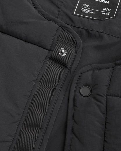 Ärmellose Jacke im Lagenlook - Schwarz