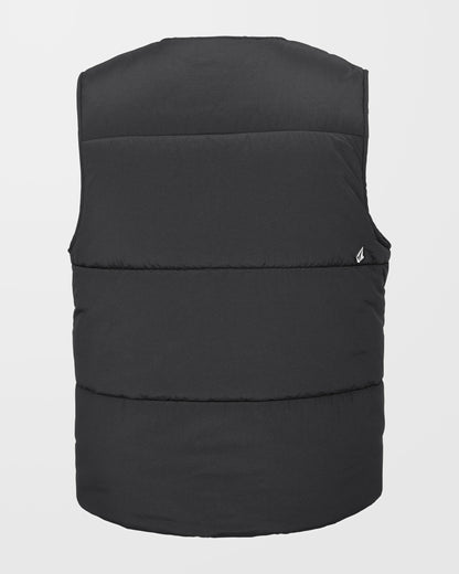 Ärmellose Jacke im Lagenlook - Schwarz
