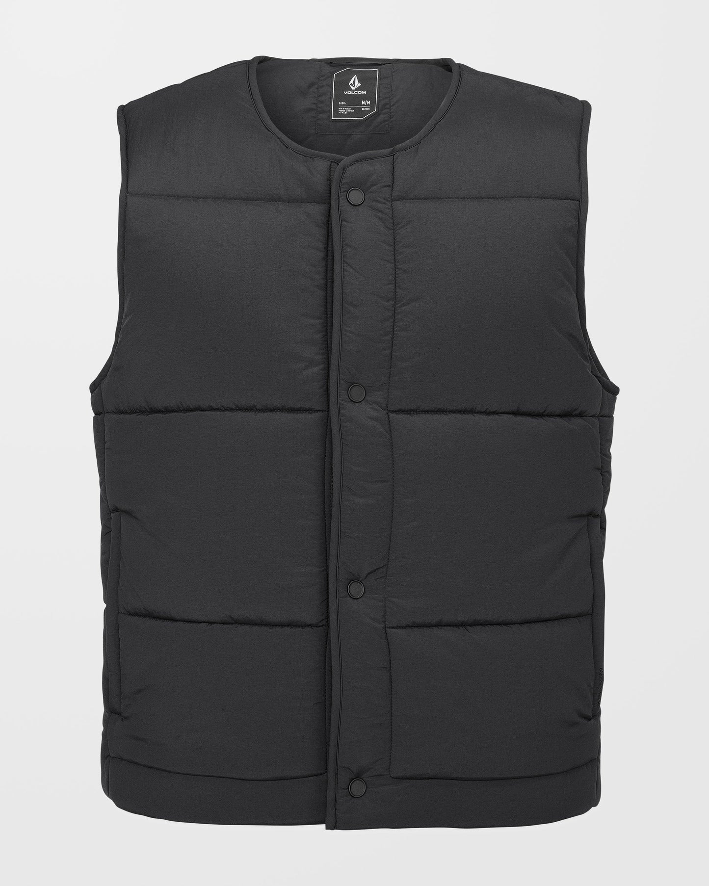 Ärmellose Jacke im Lagenlook - Schwarz