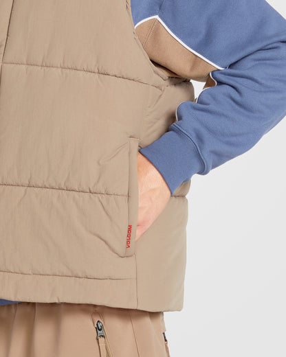 Layered Up Sleeveless Jacket - Chestnut Brown