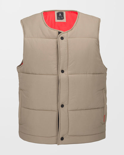 Layered Up Sleeveless Jacket - Chestnut Brown