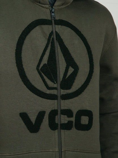 Stone Terry Sweatshirt - Schwarz Grün
