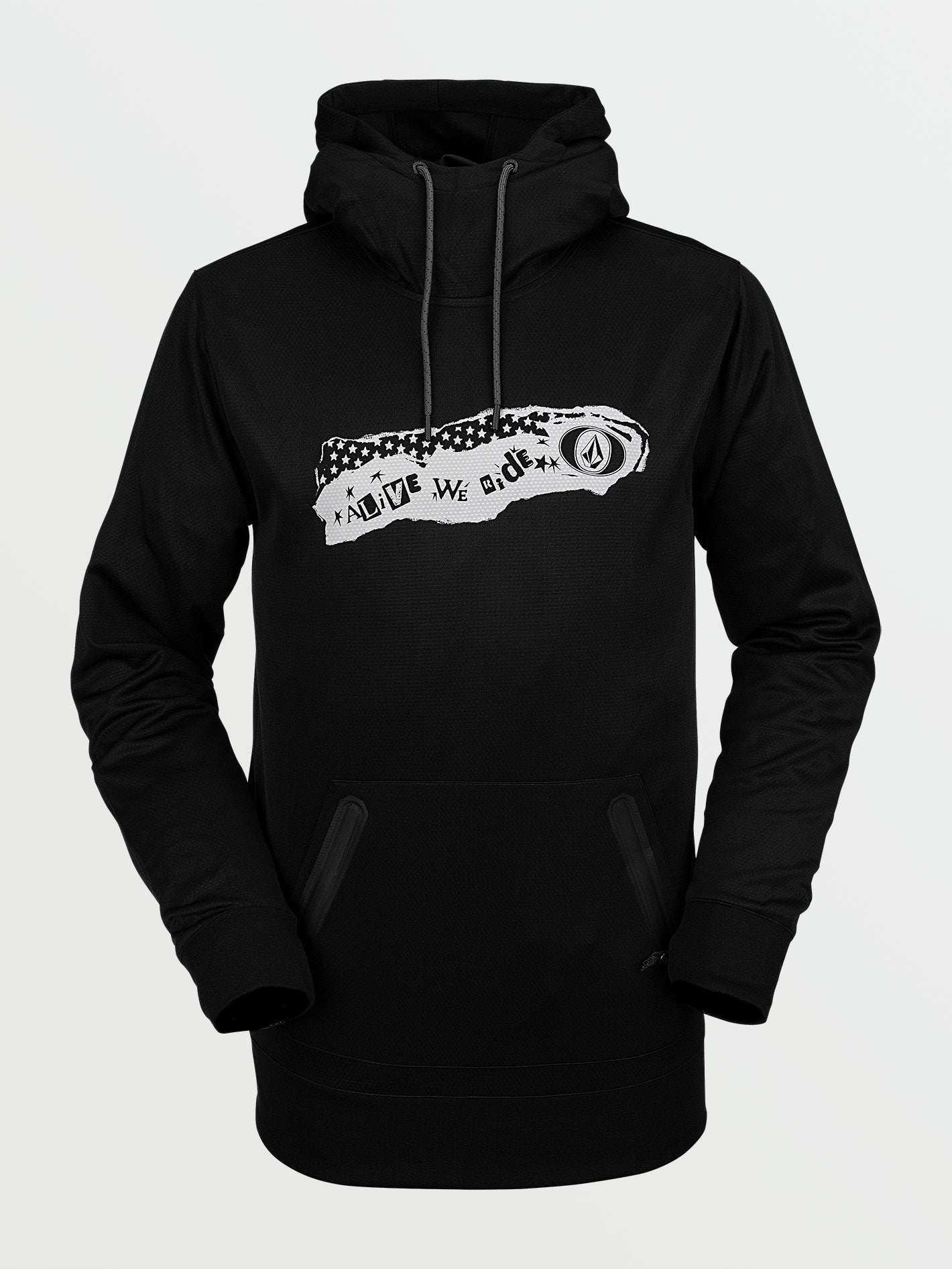 Let It Storm Fleece-Hoodie - Schwarz
