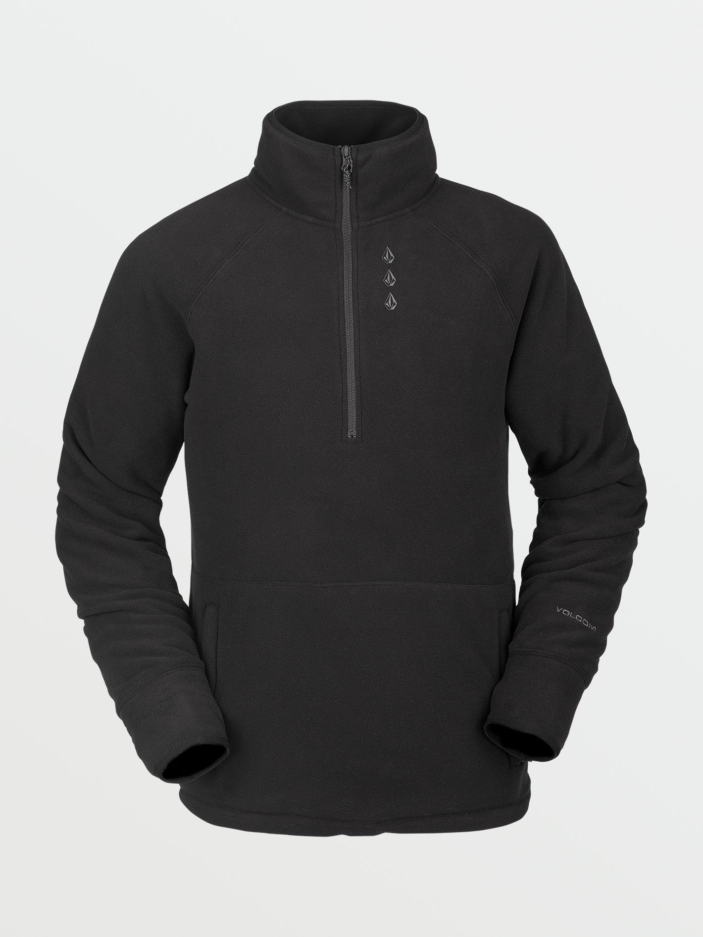 1/2 Zip Sweatshirt in Polartec - BLACK