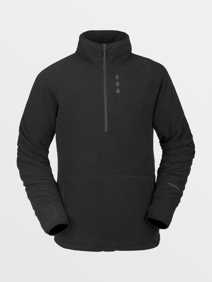 1/2 Zip Sweatshirt in Polartec - BLACK