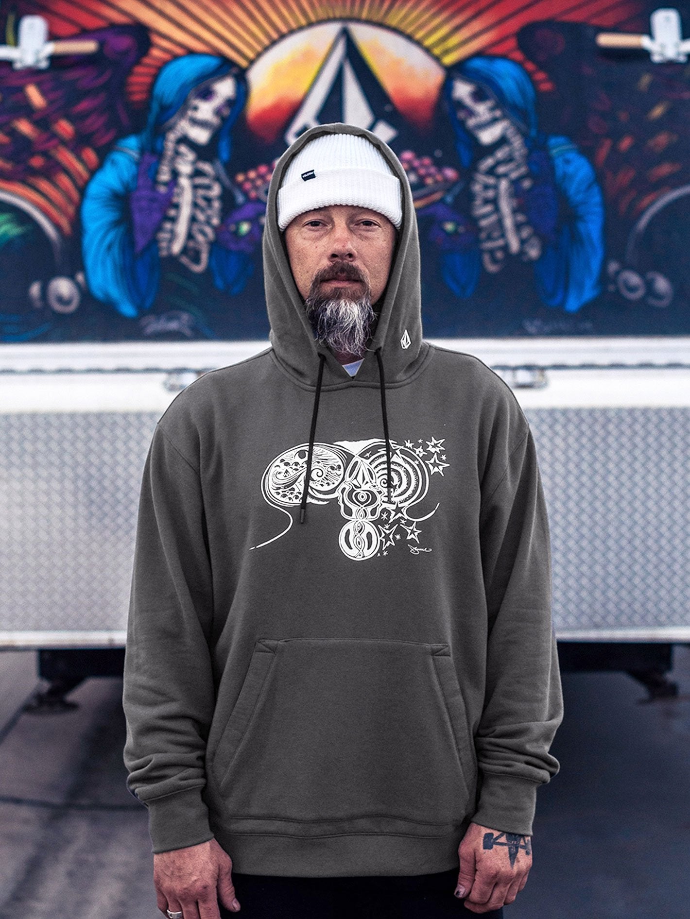 Di Fleece Hoodie - DARK GREY