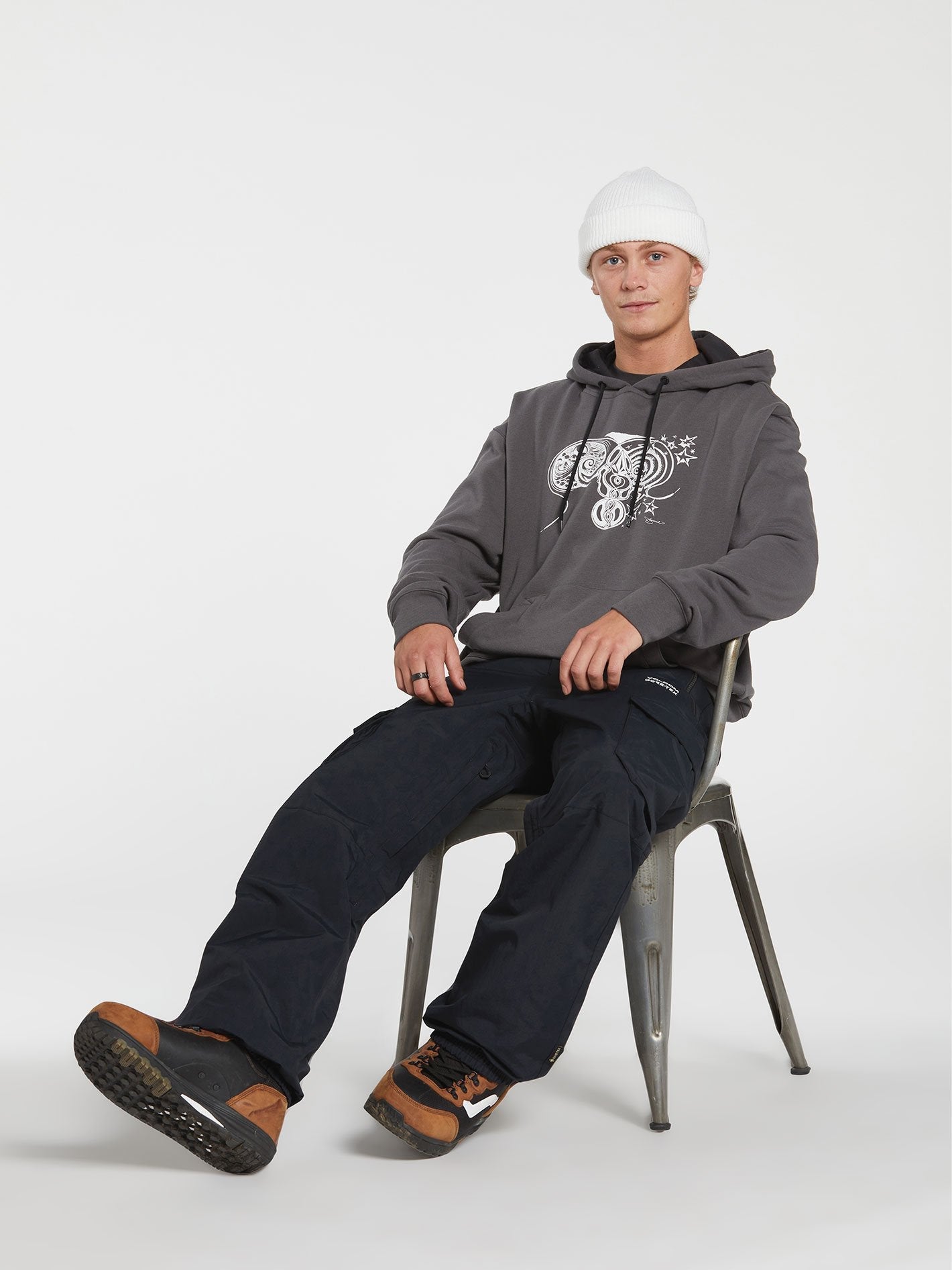 Di Fleece Hoodie - DARK GREY