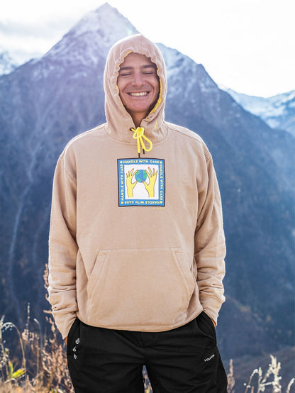 Sweat à capuche polaire Di - KHAKI