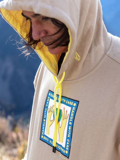 Sweat à capuche polaire Di - KHAKI