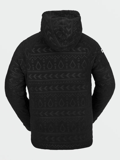 V-Science Fleece-Hoodie mit 1/2-Reißverschluss – Schwarz