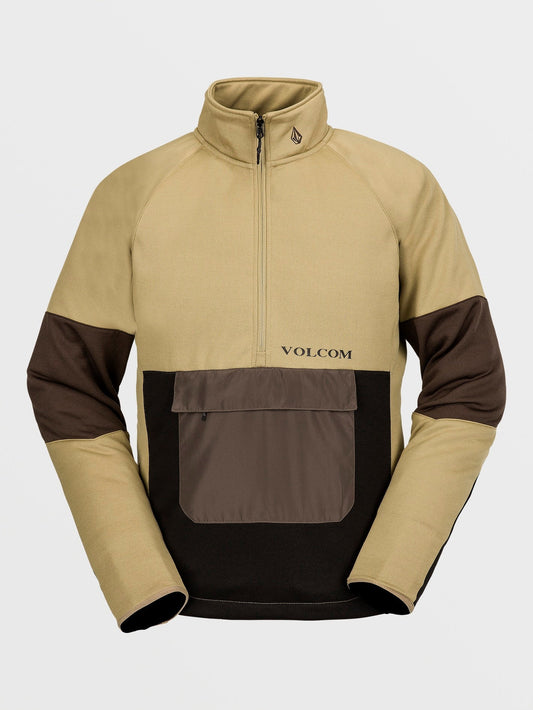 Sweatshirt mit Reißverschluss aus Tech Fleece – DUNKELKHAKI