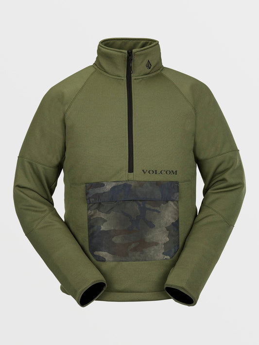Sweatshirt mit Reißverschluss aus Tech Fleece – MILITÄR