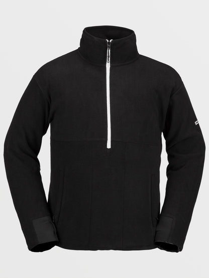 Polar Mock Sweatshirt mit 1/2 Reißverschluss – SCHWARZ