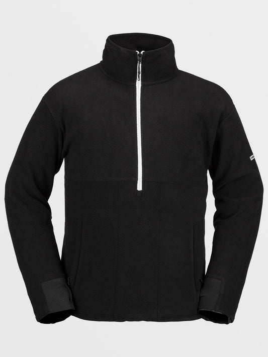 Polar Mock Sweatshirt mit 1/2 Reißverschluss – SCHWARZ