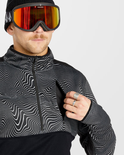 Sweat Gridlock Second Layer Fleece - Black Print