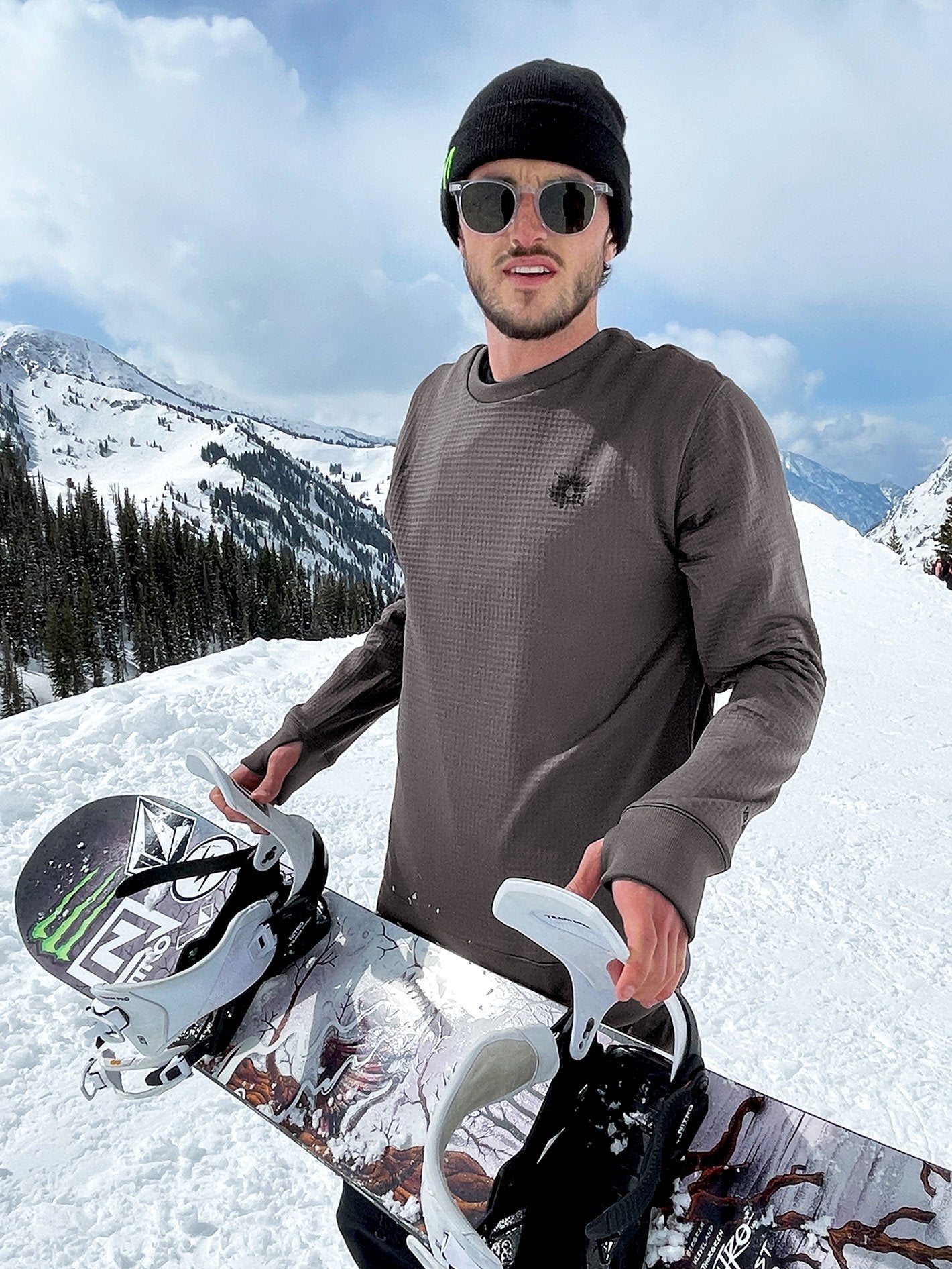 Mens Polartec Sweatshirt - DARK GRAY