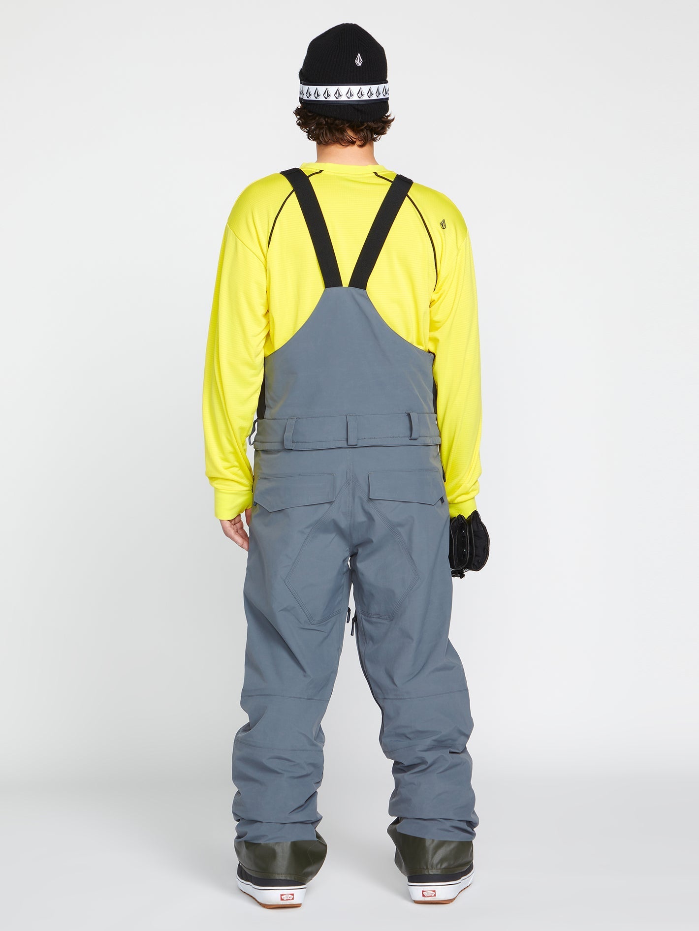 Fleece-Sweatshirt mit Waffelstruktur - Zitronengelb