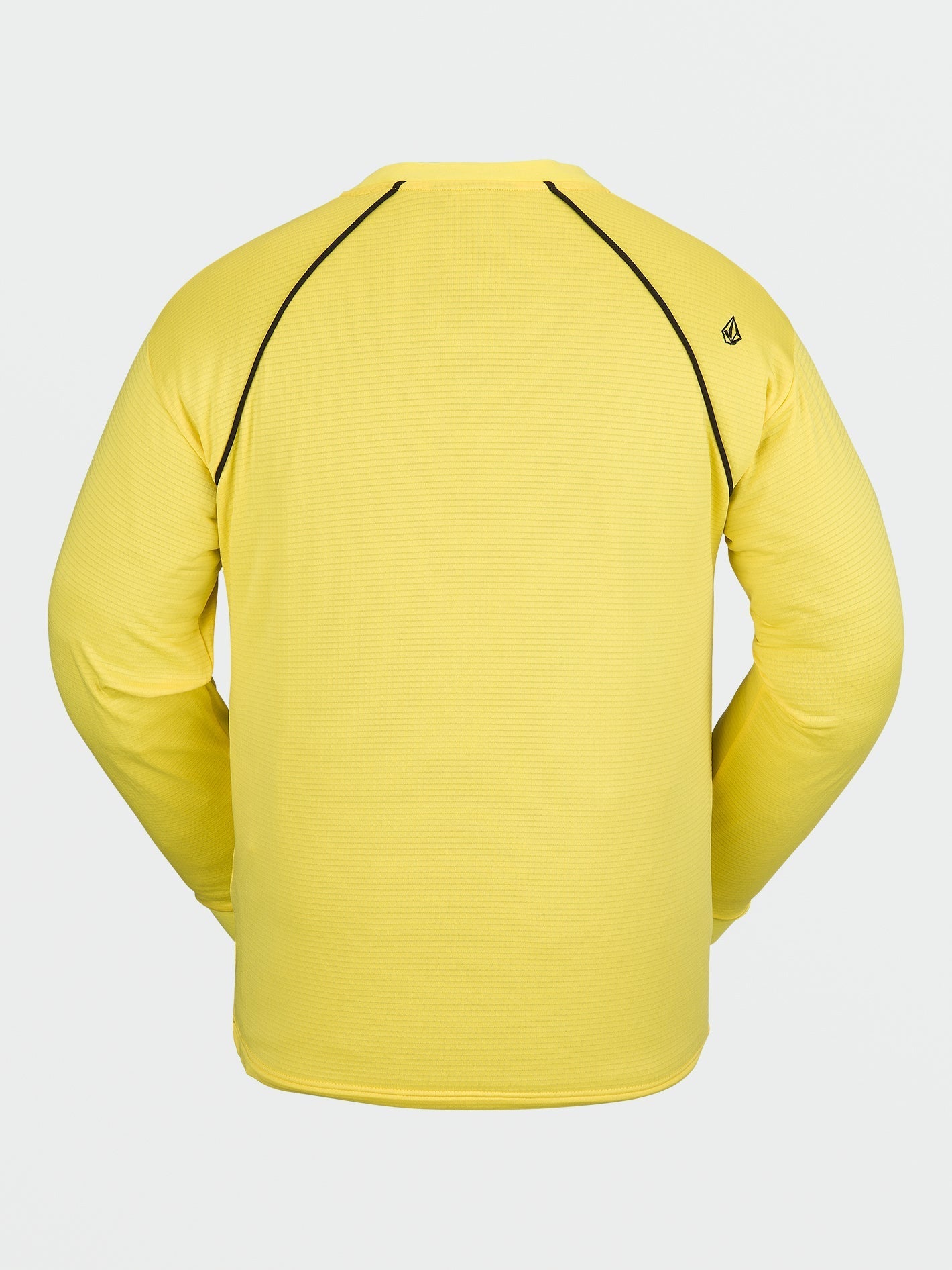 Fleece-Sweatshirt mit Waffelstruktur - Zitronengelb