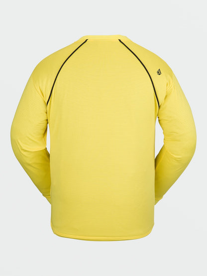 Fleece-Sweatshirt mit Waffelstruktur - Zitronengelb