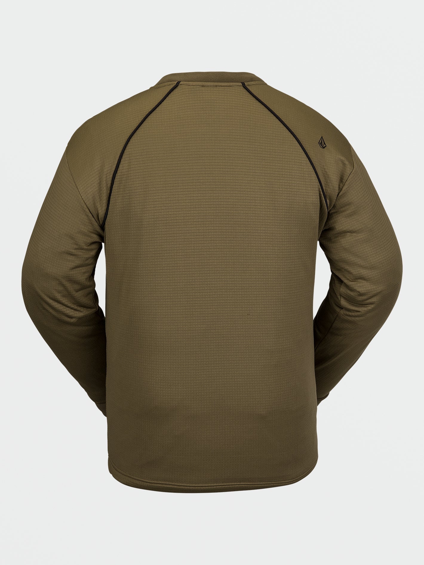 Fleece-Sweatshirt mit Waffelstruktur – Dunkles Teakholz