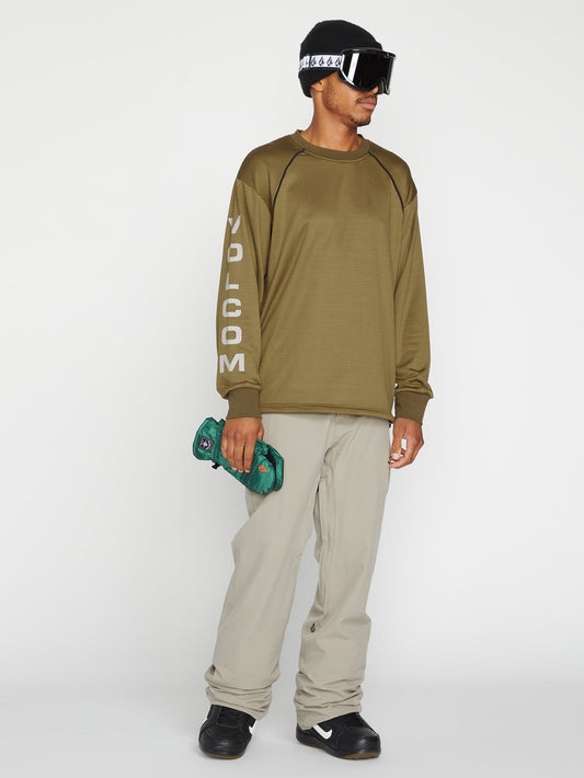 Sweat Waffle Backed Fleece - Dark Teak