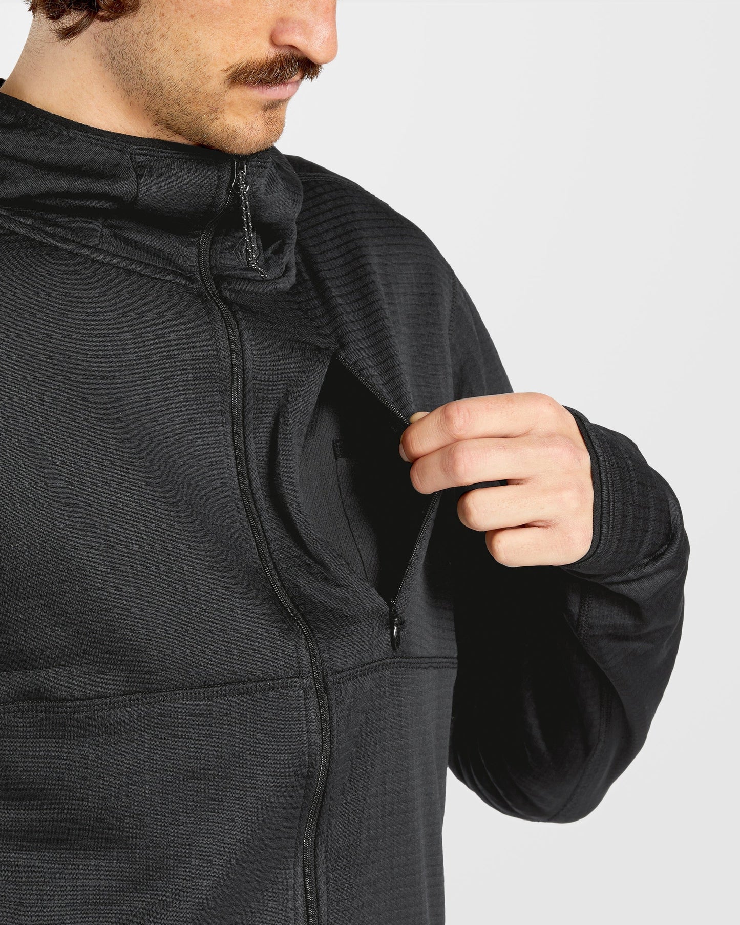 Gridlock Full Zip Hoodie - Schwarz