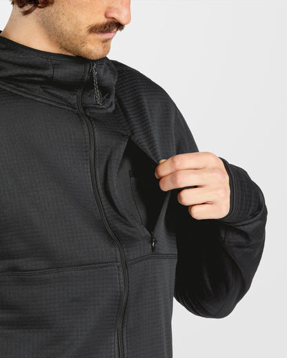 Gridlock Full Zip Hoodie - Schwarz