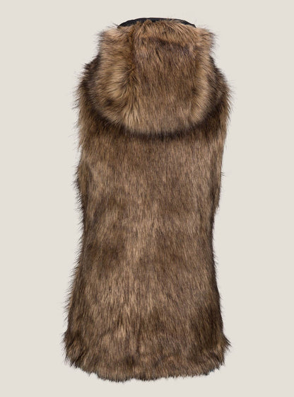 Rhea Kunstpelzweste - Braun