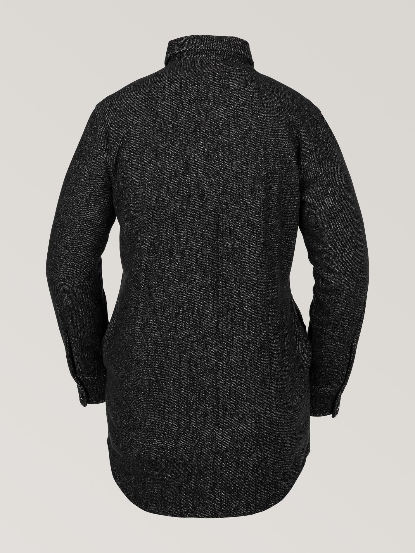 Jenny Flannel Snow Jacket - HEATHER BLACK