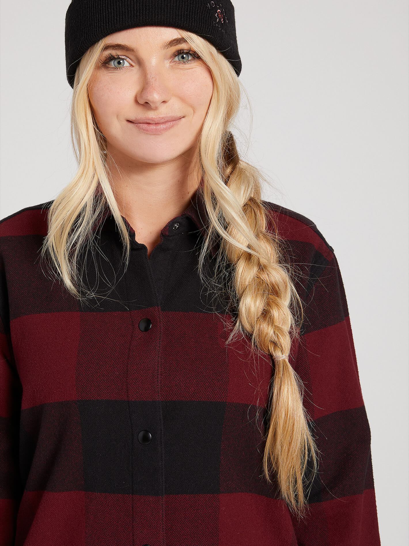 Jenny Flannel Snow Jacket - SCARLET