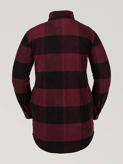 Jenny Flannel Snow Jacket - SCARLET