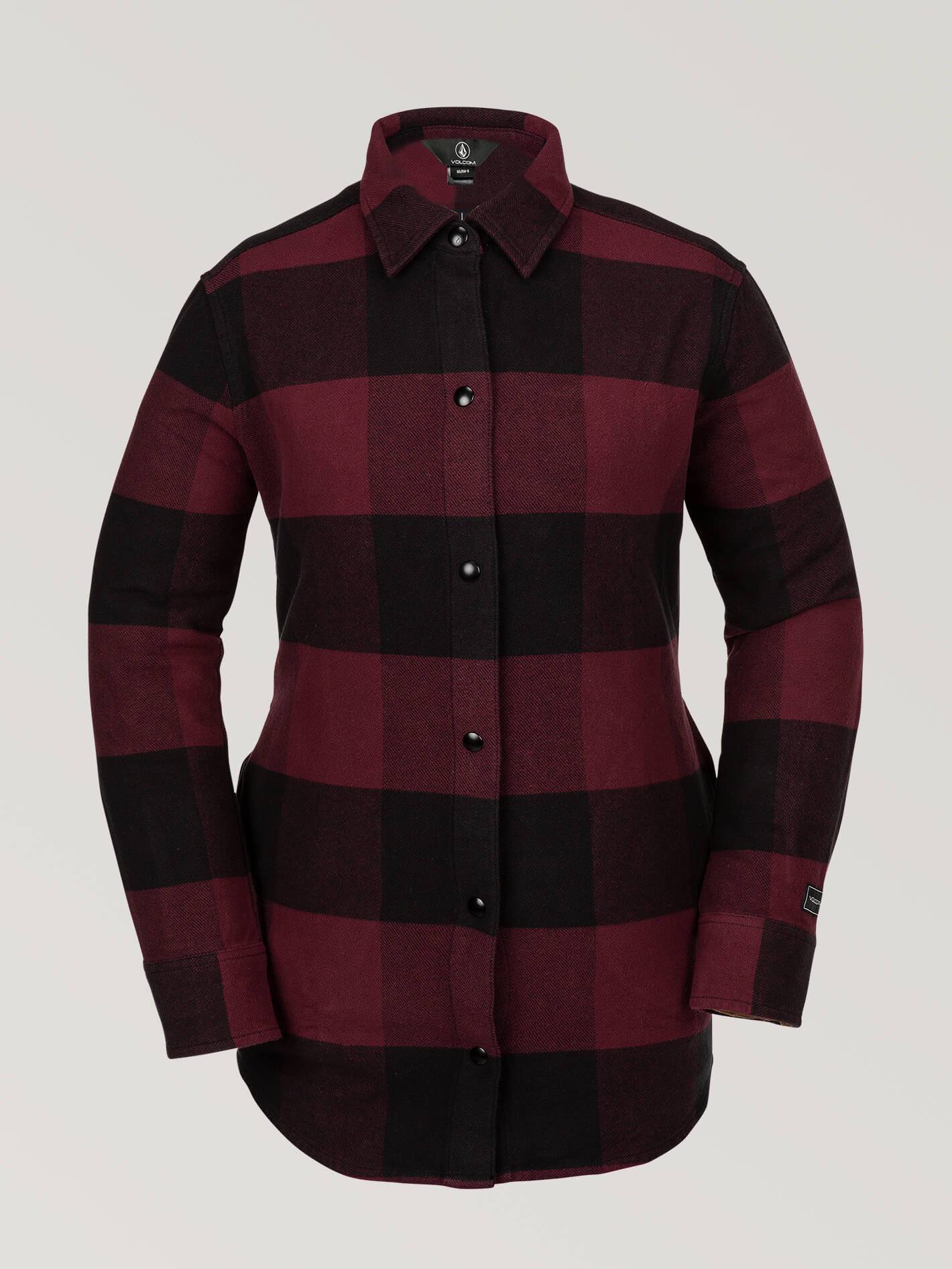Jenny Flannel Snow Jacket - SCARLET