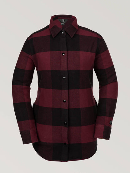 Jenny Flannel Snow Jacket - SCARLET