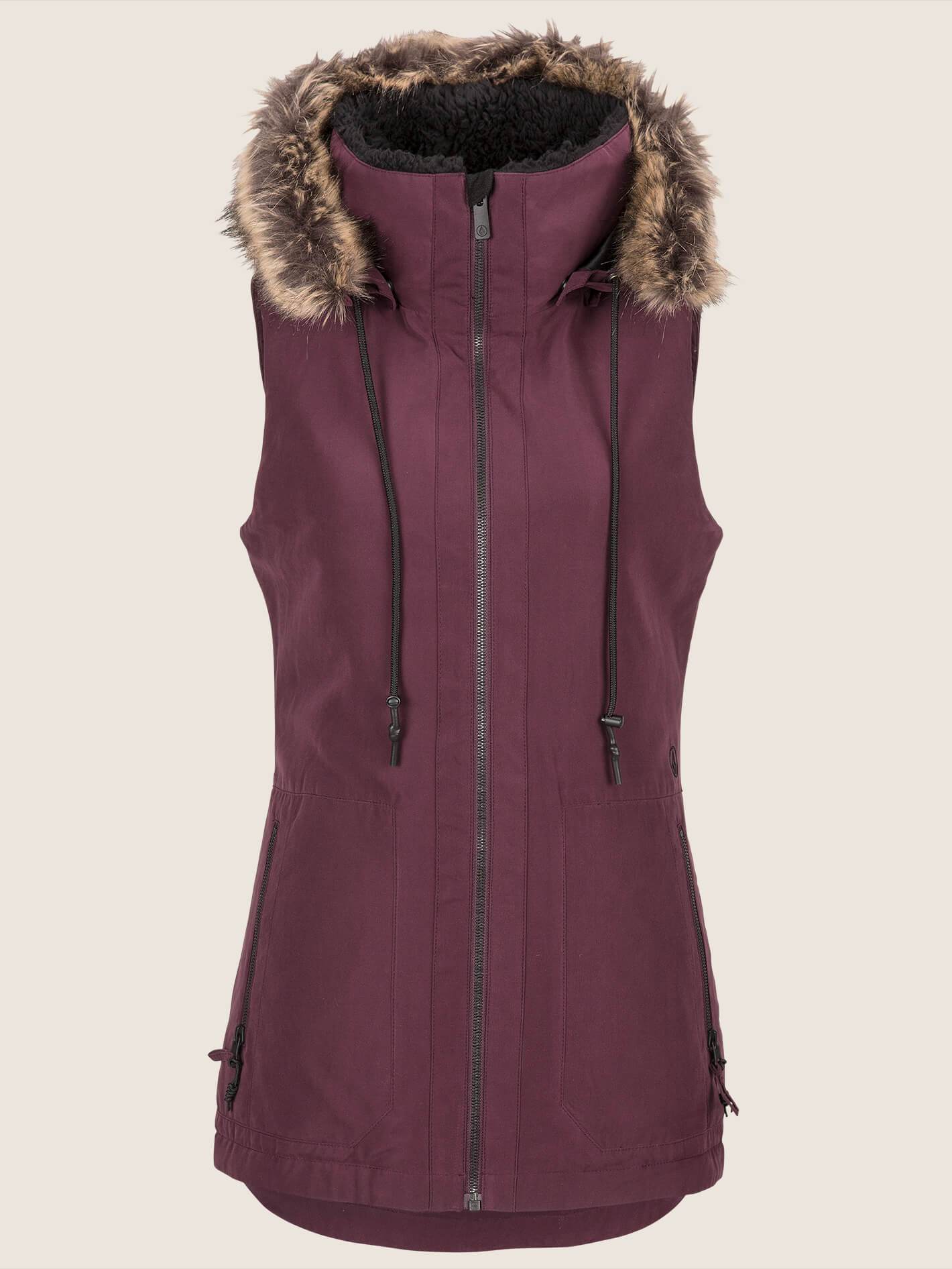 Longhorn Ins Vest Snow Jacket - Merlot