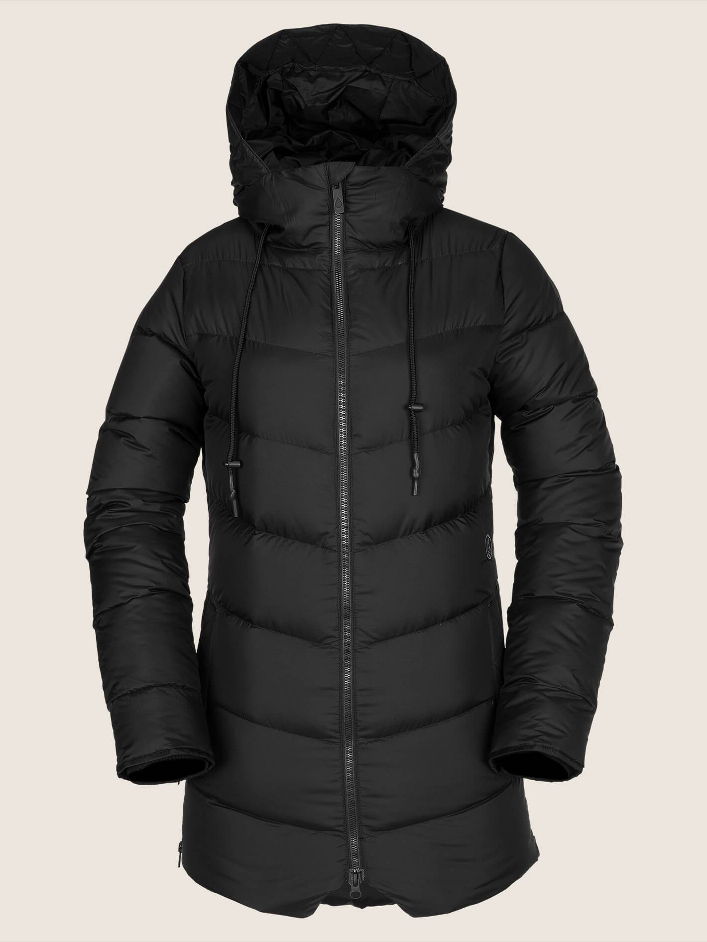 Structure Daunen-Schneejacke - Schwarz
