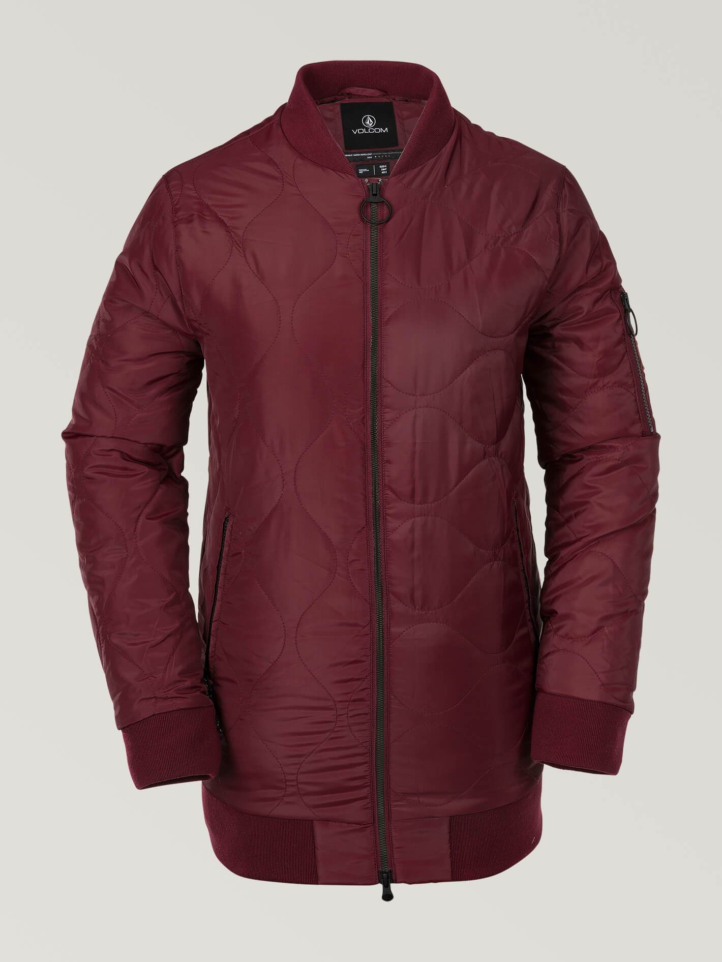 Longline Bomber Jacket - SCARLET