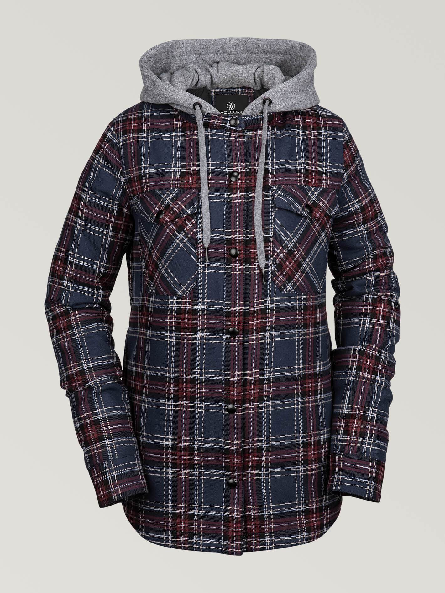 Veste De Snow Flanelle À Capuche - NAVY