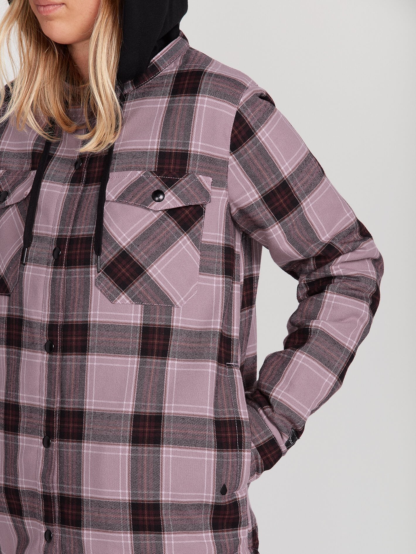 Veste De Snow Flanelle À Capuche - PURPLE HAZE