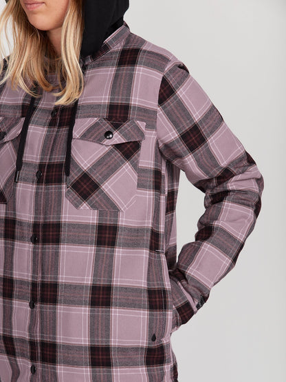 Veste De Snow Flanelle À Capuche - PURPLE HAZE