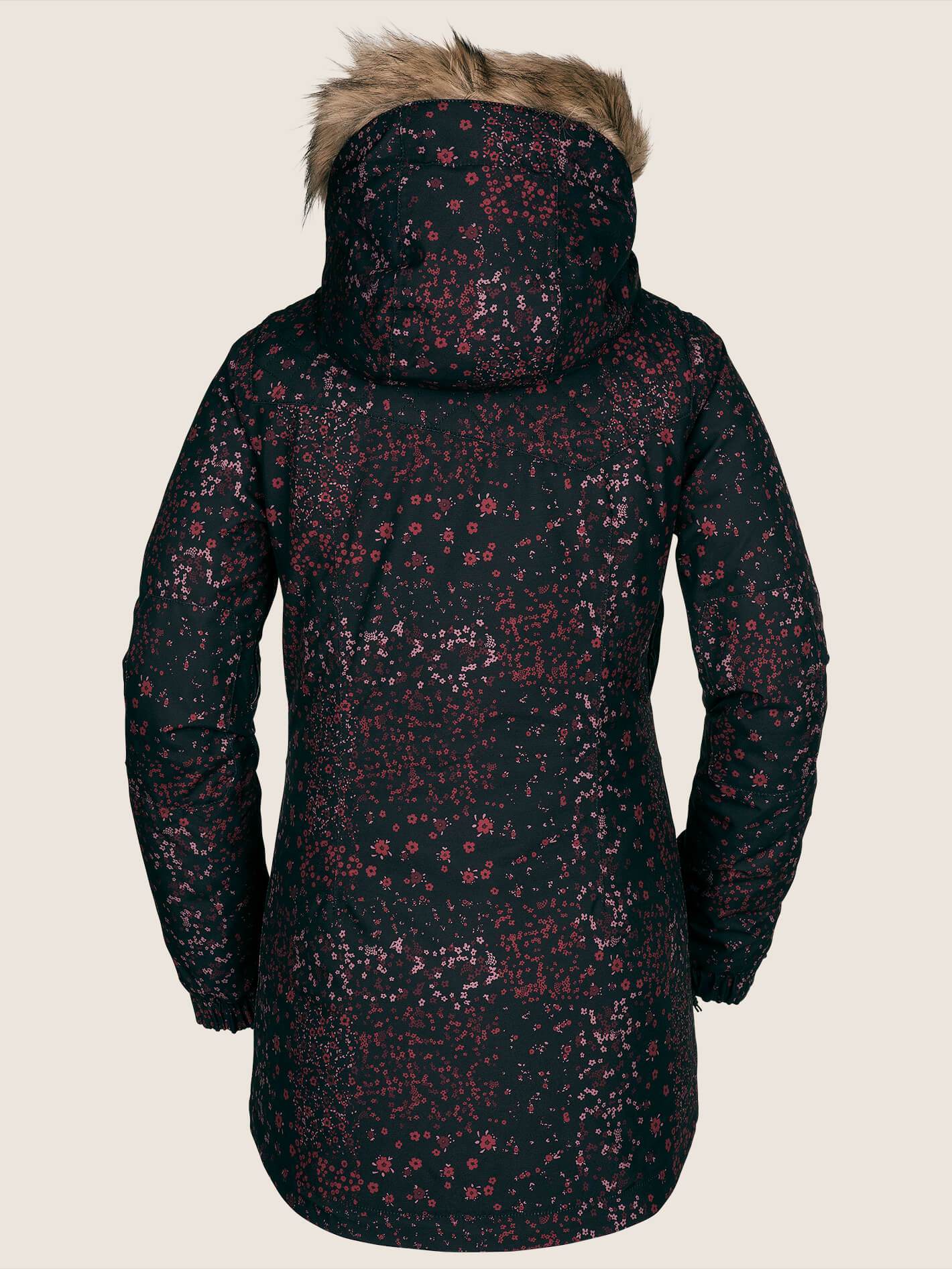 Shadow Ins Schneejacke - Schwarzer Blumendruck