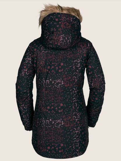Shadow Ins Schneejacke - Schwarzer Blumendruck
