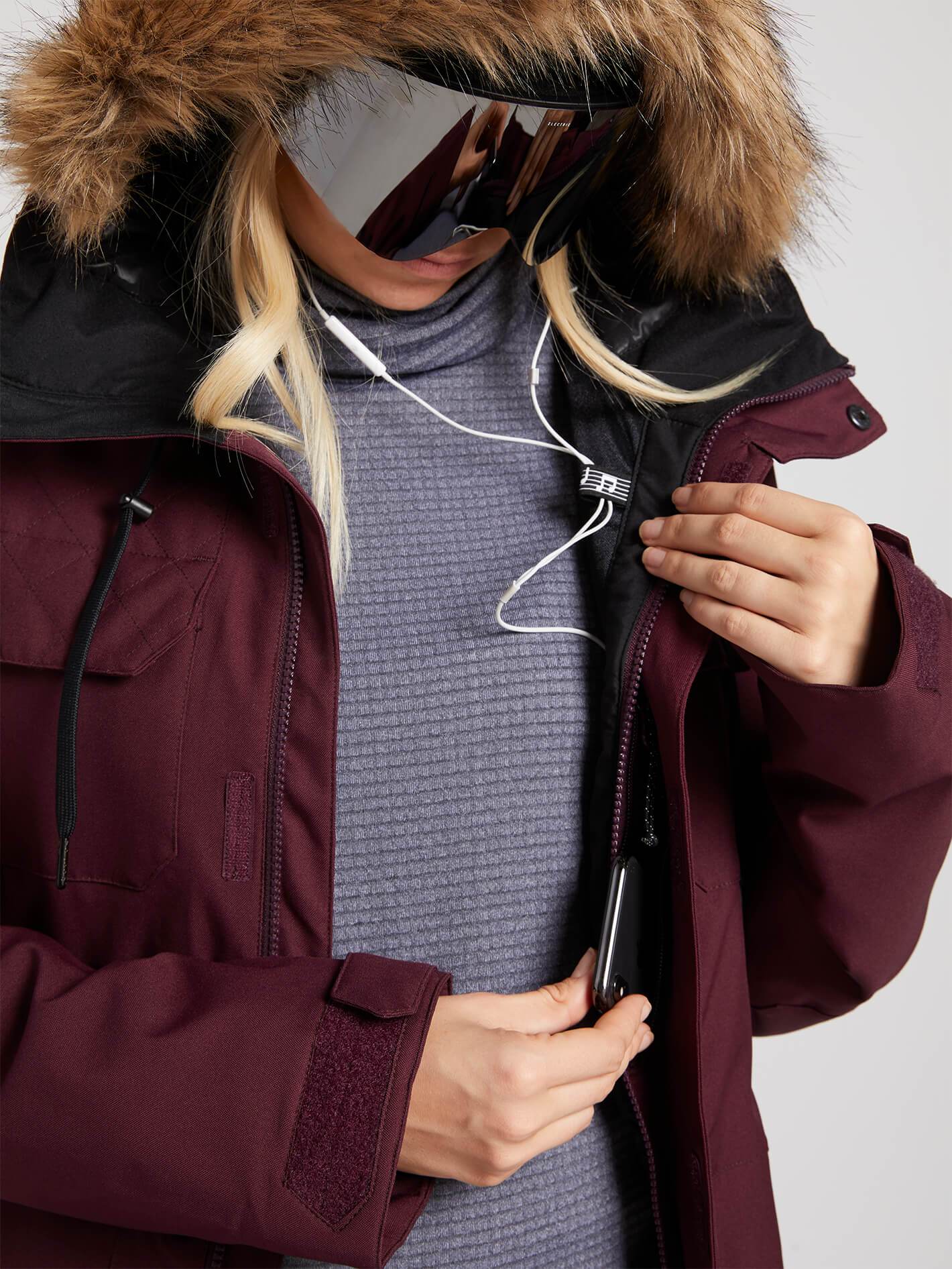Shadow Isolierte Schneejacke - MERLOT