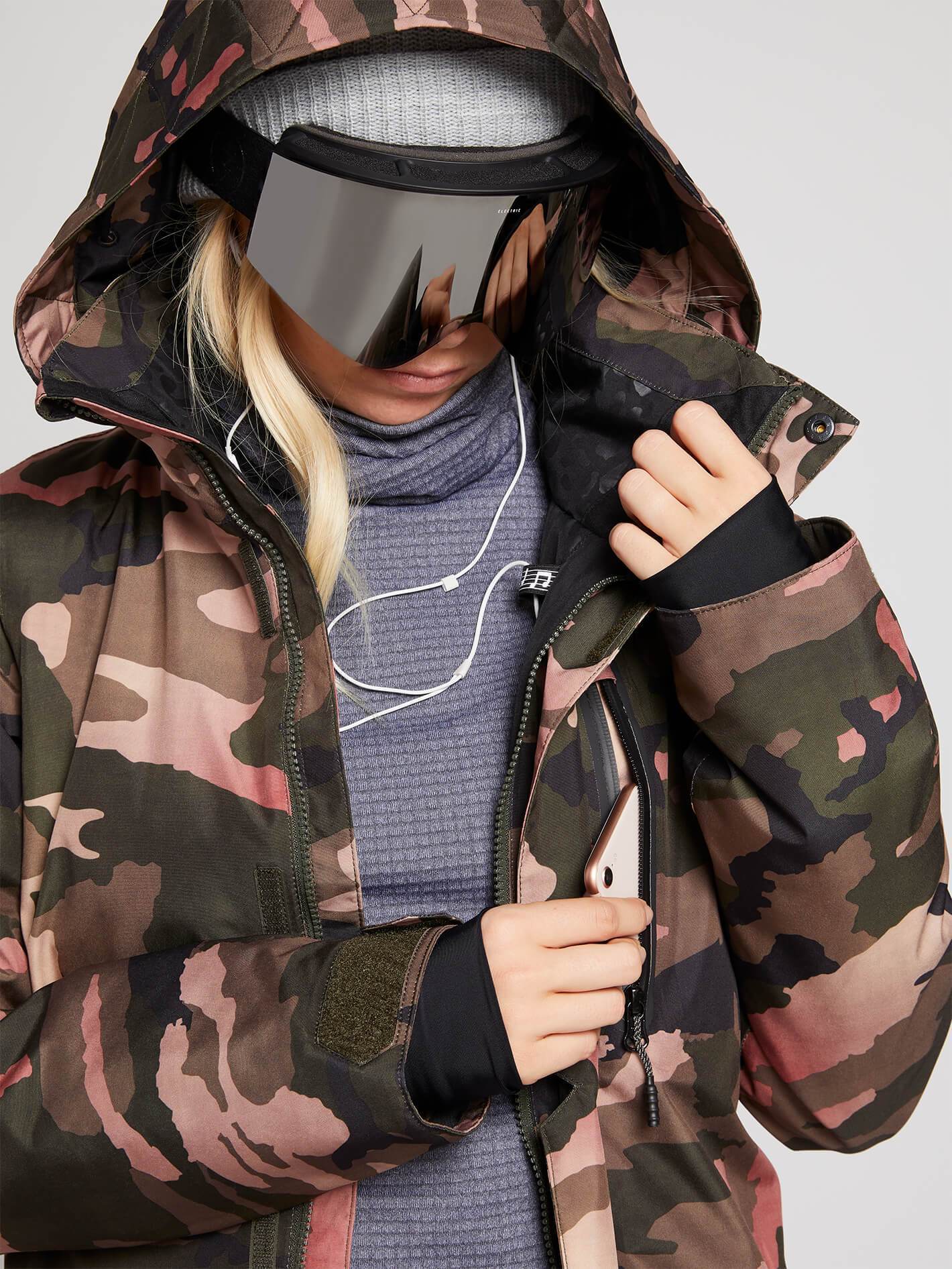 Gore-Tex Eva isolierte Schneejacke – KUPFER