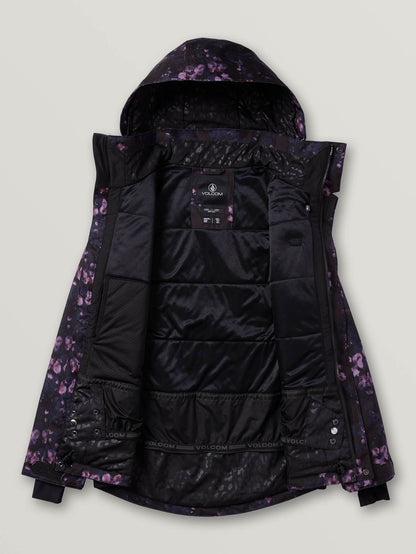 3D Shelter Stretch Snow Jacket - BLACK FLORAL PRINT