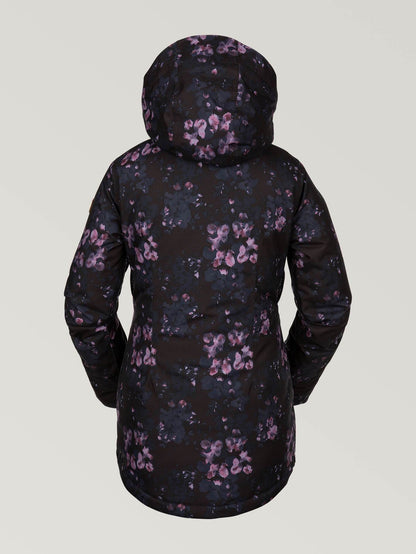 3D Shelter Stretch Snow Jacket - BLACK FLORAL PRINT